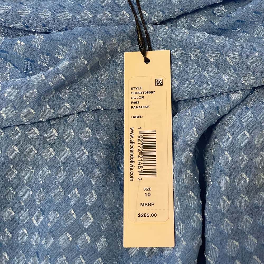 NWT! Alice & Olivia Paradise Blue Dress! - Picture 5 of 5